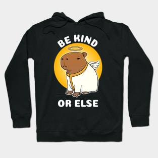 Be Kind or Else Capybara Angel Cartoon Hoodie